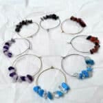 Pendientes de aro piedras naturales