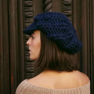 Boina de punto Azul Marino