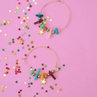 Pendientes de aro Colorful Beach